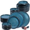 Geschirr-Sets | Moritz UND Moritz Solid 18Tlg Tafel Service Blau Geschirr Set Reaktiv