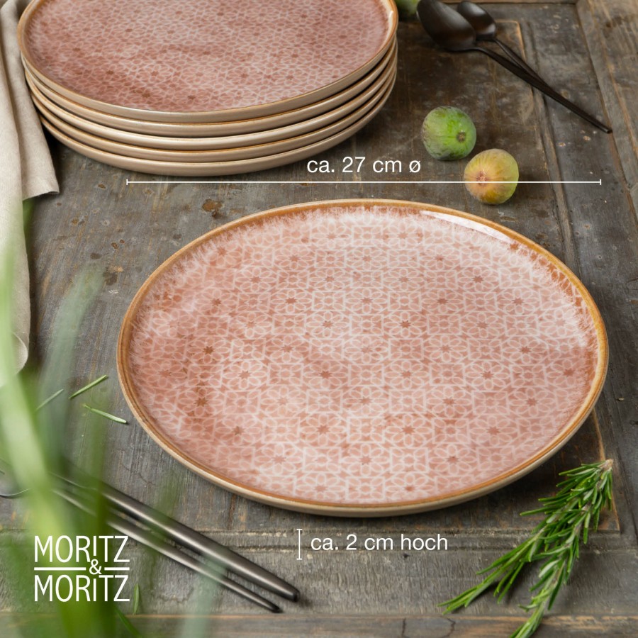 Teller | Moritz UND Moritz Terra 6Tlg. Dinnerteller Rosa