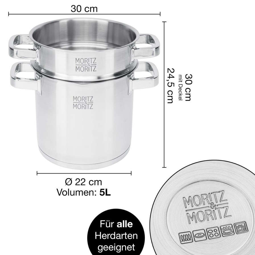 Topfe | Moritz UND Moritz Multifunktionstopf Mit Deckel 20 Cm