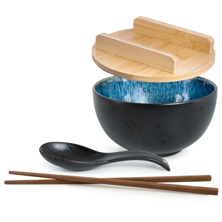 Schalen | Moritz UND Moritz Solid Ramen Blau Reaktiv Inkl. Deckel Und Loffel