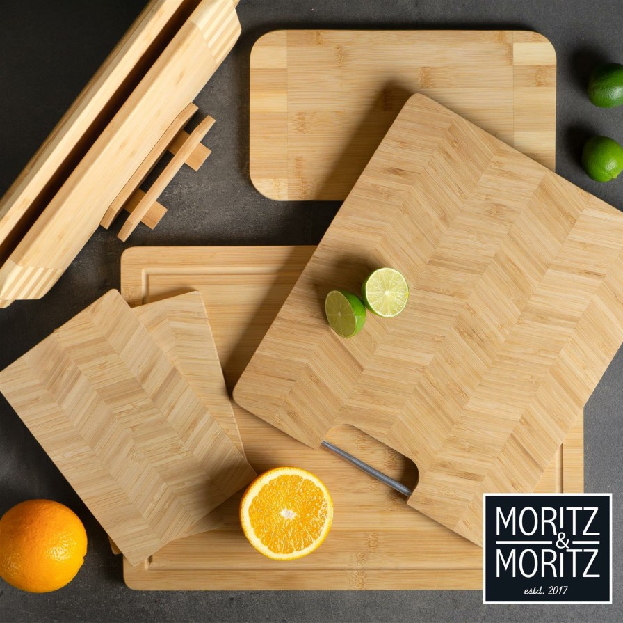 Schneidebretter | Moritz UND Moritz 3X Schneidebretter Aus Bambus 39 X 25 Cm, 33 X 21 Cm Und 30 X 17 Cm