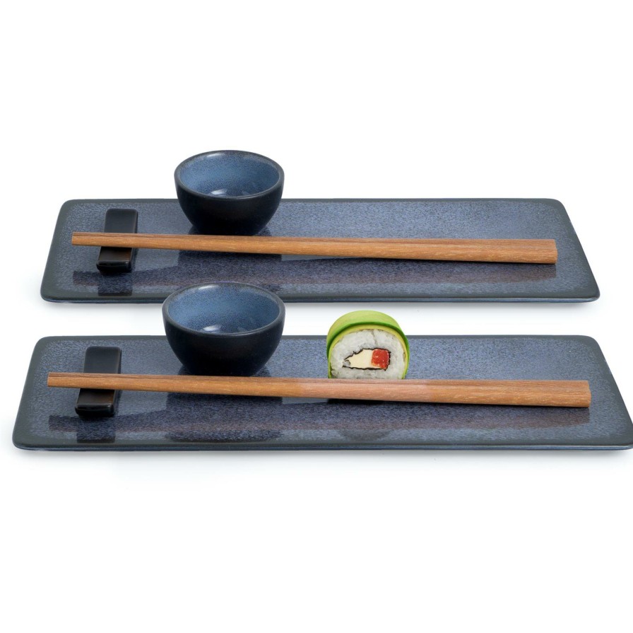 Sushi-Geschirr | Moritz UND Moritz Vida 10Tlg Sushi Teller Blau Asia Geschirr Set