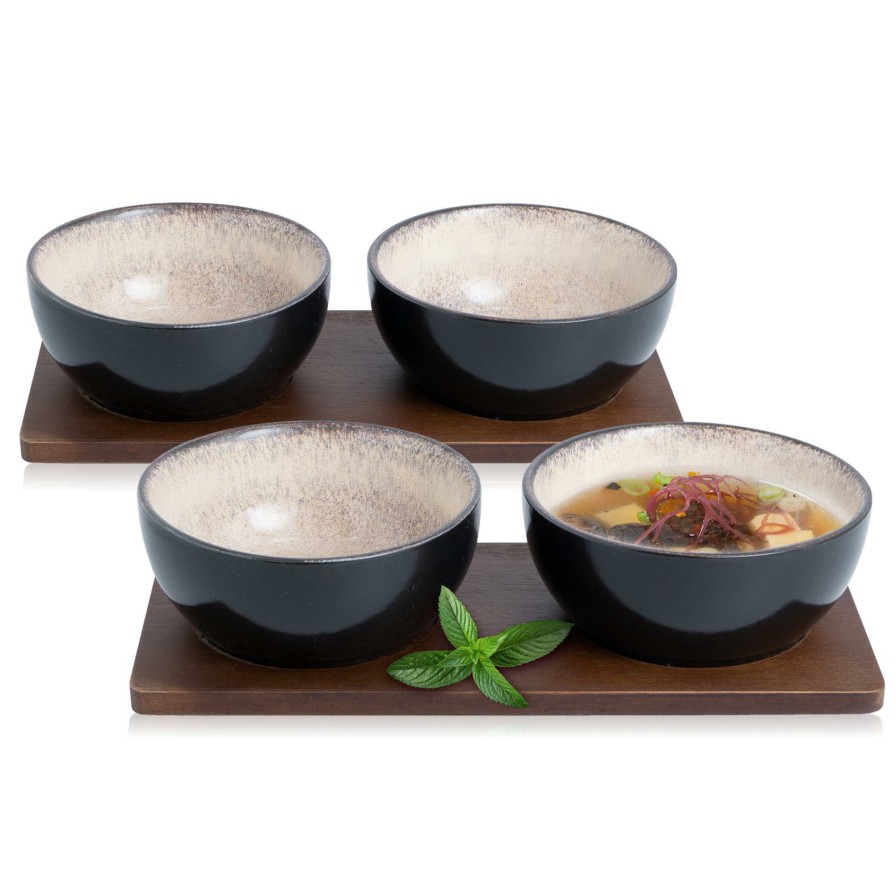 Schalen | Moritz UND Moritz Vida 4X Miso Schalen Beige Asia Geschirr Set