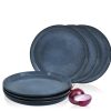 Teller | Moritz UND Moritz Vida 6X Dessert Teller Blau Geschirr Set