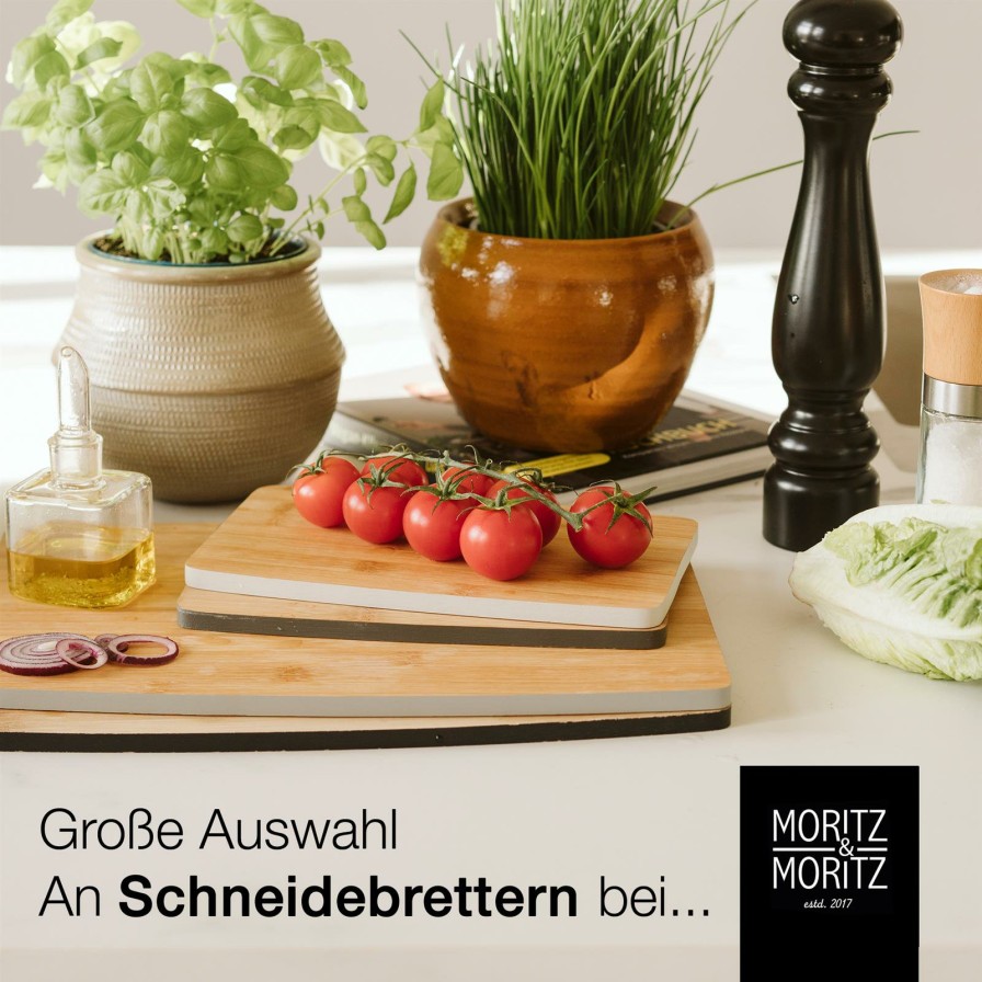 Schneidebretter | Moritz UND Moritz 4X Schneidebretter Aus Bambus Dunkel 35 X 25 X 1 Cm