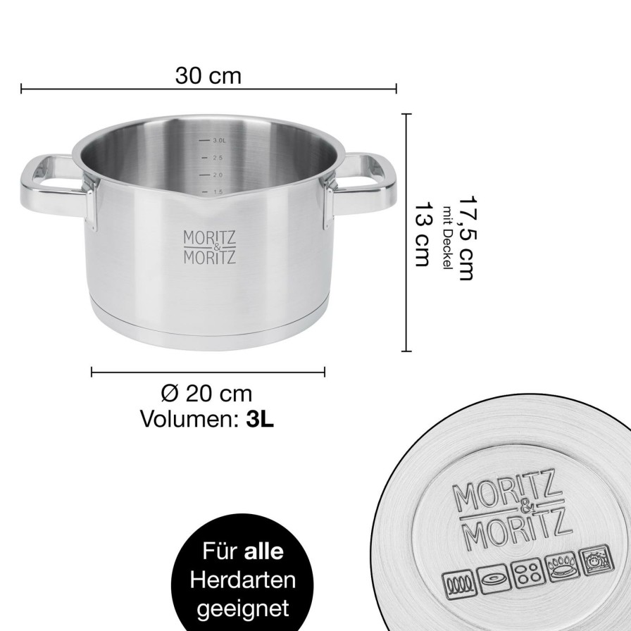 Topfe | Moritz UND Moritz Kochtopf Mit Deckel 20 Cm