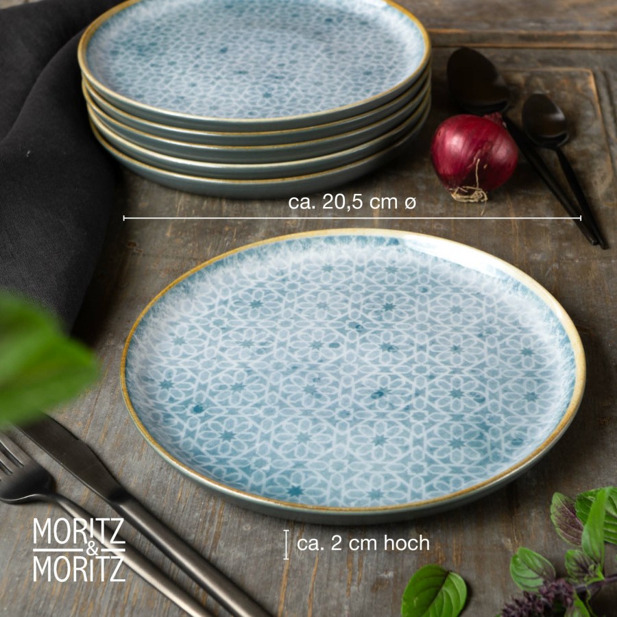 Teller | Moritz UND Moritz Terra 6Tlg. Dessertteller Blau