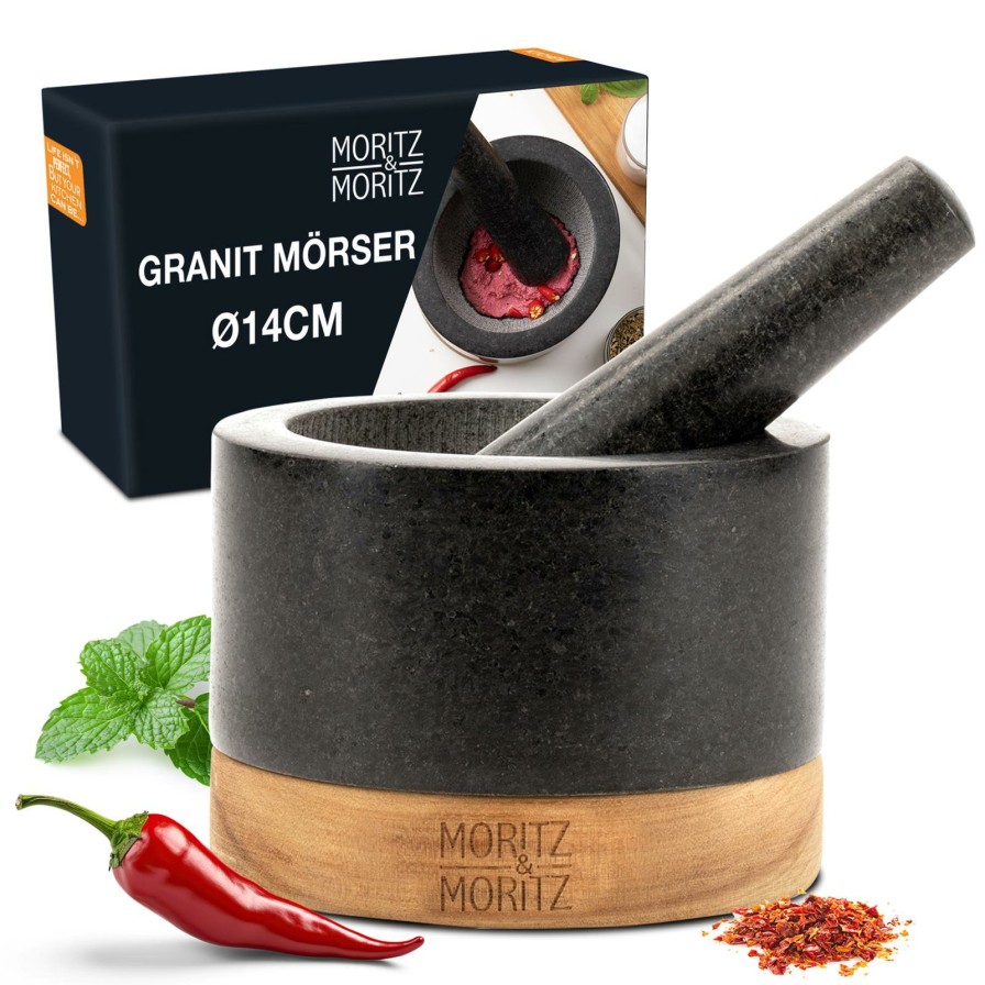 Kuchenutensilien | Moritz UND Moritz Granit Morser Mit Stosel 14Cm