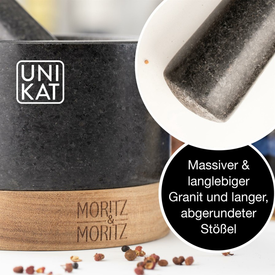 Kuchenutensilien | Moritz UND Moritz Granit Morser Mit Stosel 14Cm