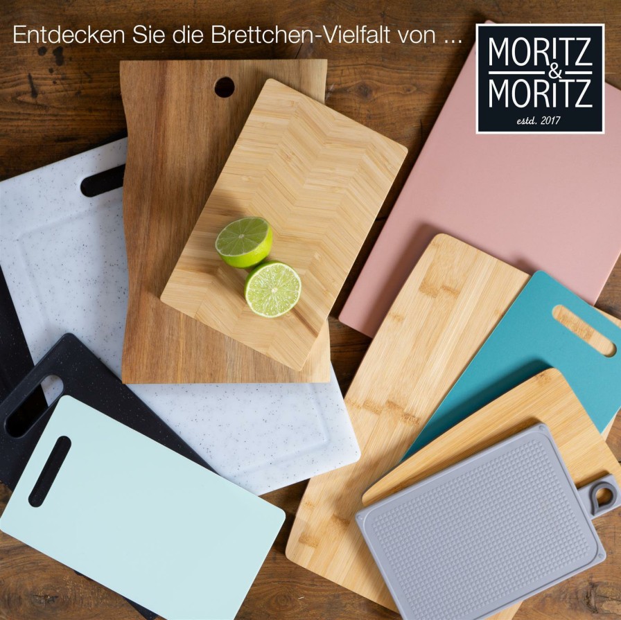 Schneidebretter | Moritz UND Moritz 2X Schneidebretter Aus Kunststoff In Granitoptik Weis 25 X 15 Cm