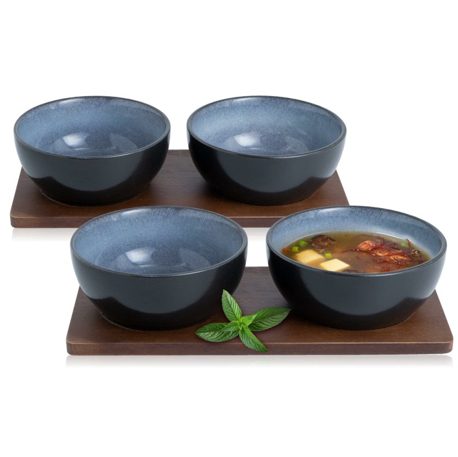 Schalen | Moritz UND Moritz Vida 4X Miso Schalen Blau Asia Geschirr Set