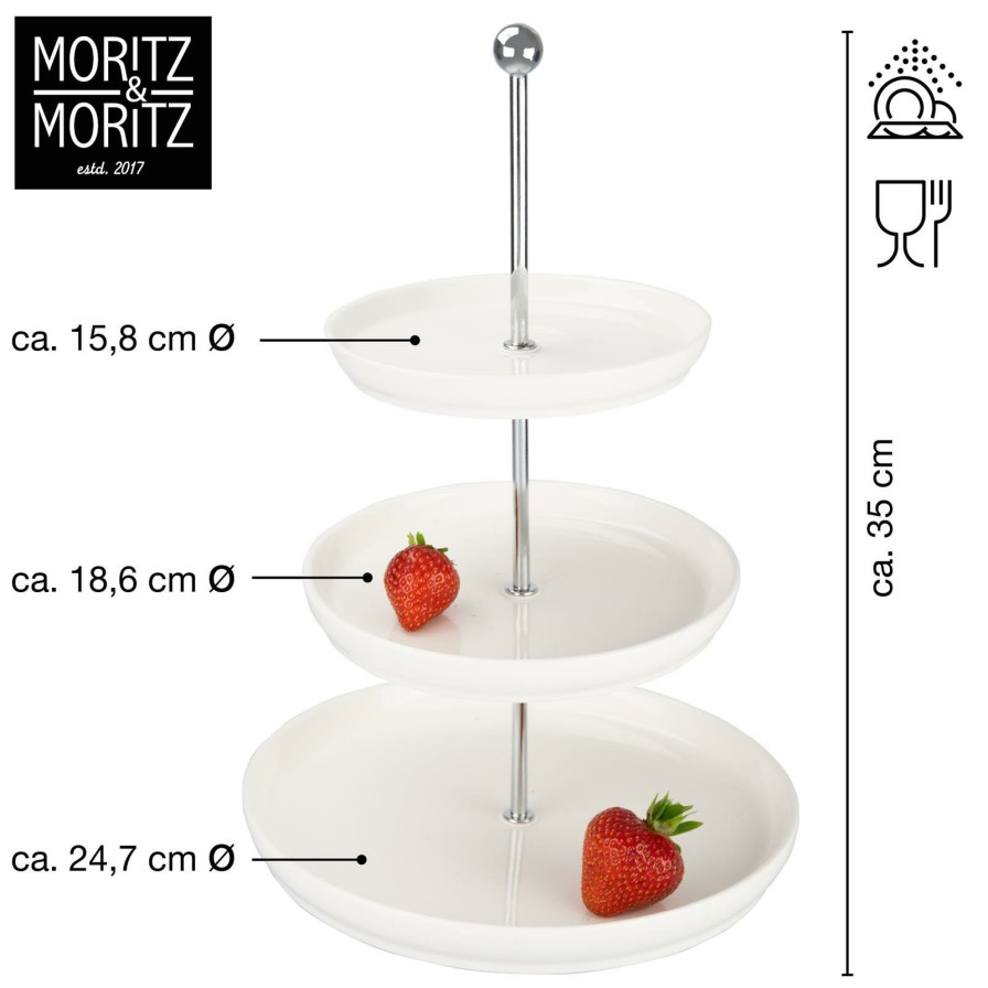 Etageren | Moritz UND Moritz Etagere Rund 3-Stufig Weis