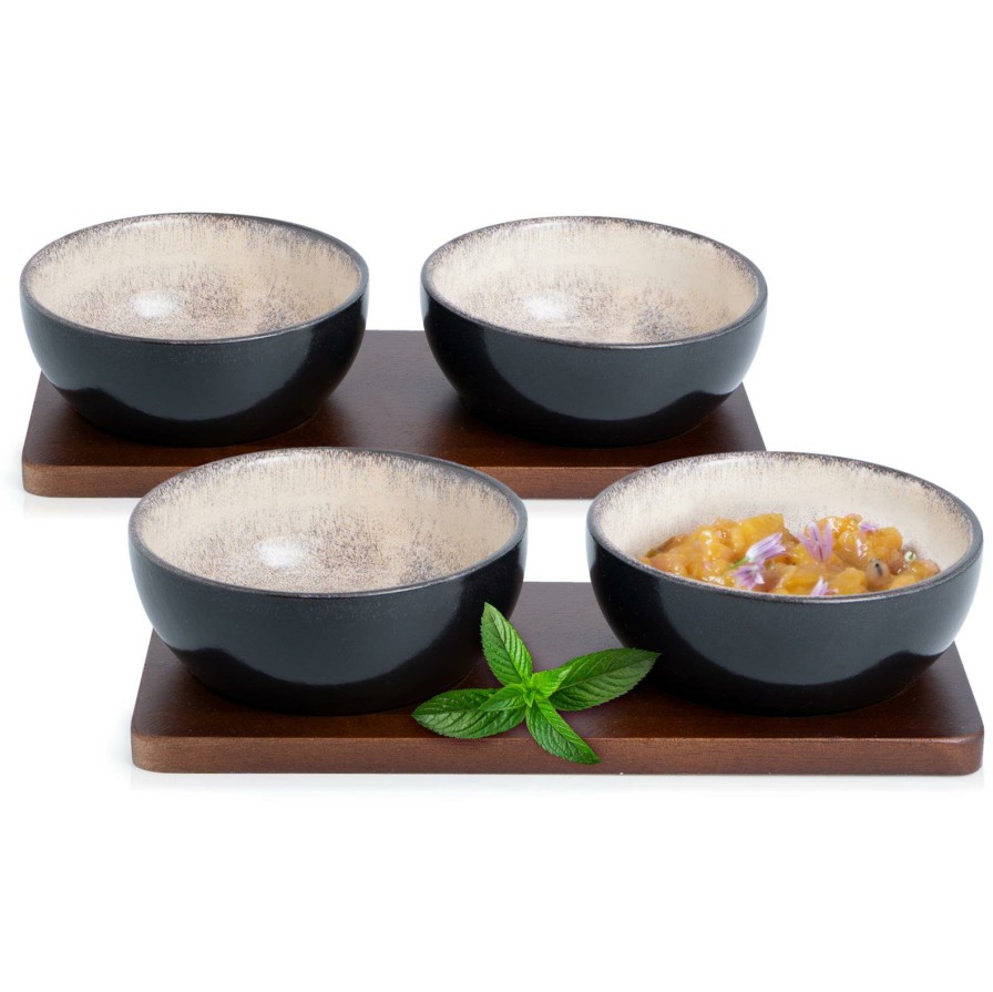 Schalen | Moritz UND Moritz Vida 4X Dip Schalen Beige Asia Geschirr Set