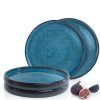 Teller | Moritz UND Moritz Solid 4X Dinner Teller Blau Geschirr Set Reaktiv