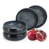 Schalen | Moritz UND Moritz Solid 4X Dessert Schale Grau Geschirr Set Reaktiv