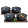 Schalen | Moritz UND Moritz Vida 4X Miso Schalen Anthrazit Asia Geschirr Set