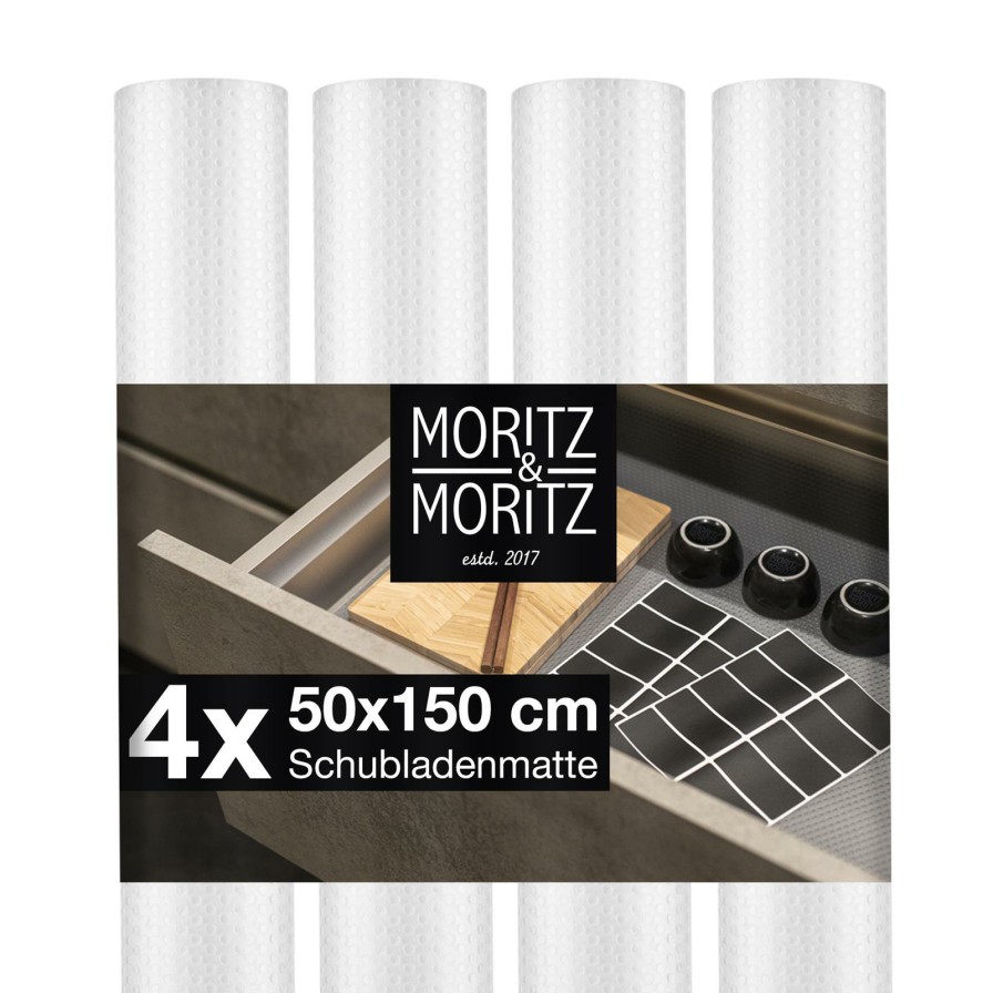 Kuchenutensilien | Moritz UND Moritz 4X Schubladenmatten Transparent Inkl. Tafelaufkleber 50 X 150 Cm